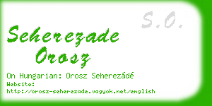 seherezade orosz business card