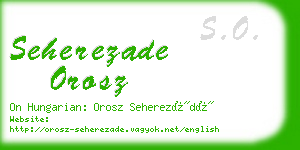 seherezade orosz business card